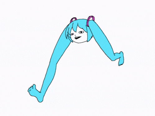 miku with legs for hair coming for you
